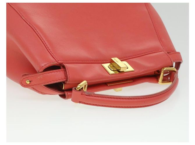 FENDI micro picaboo borsa a mano in pelle 2modo Orange Auth am3883 Arancione - vista 6