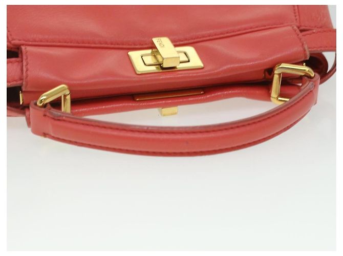 FENDI micro picaboo borsa a mano in pelle 2modo Orange Auth am3883 Arancione - vista 7