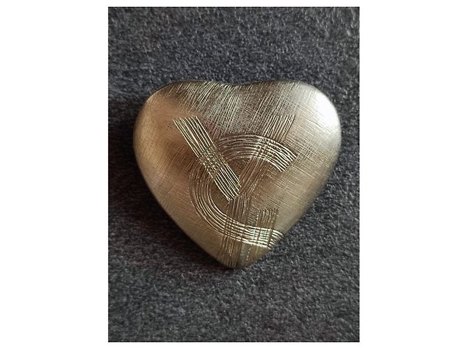 Spilla cuore Yves Saint Laurent argento metallo - vista 2