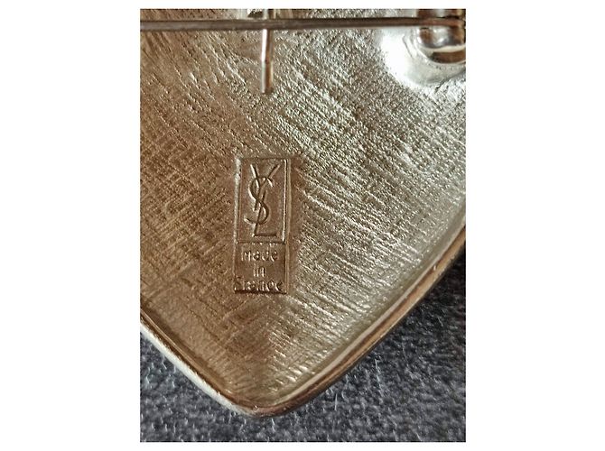 Spilla cuore Yves Saint Laurent argento metallo - vista 5