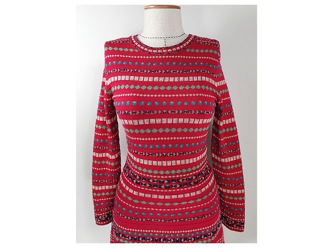 Abito M Missoni Rosso in Cotone e Viscosa IT44 Multicolore - vista 2