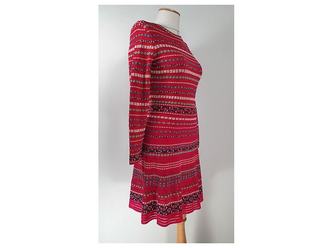 Abito M Missoni Rosso in Cotone e Viscosa IT44 Multicolore - vista 3