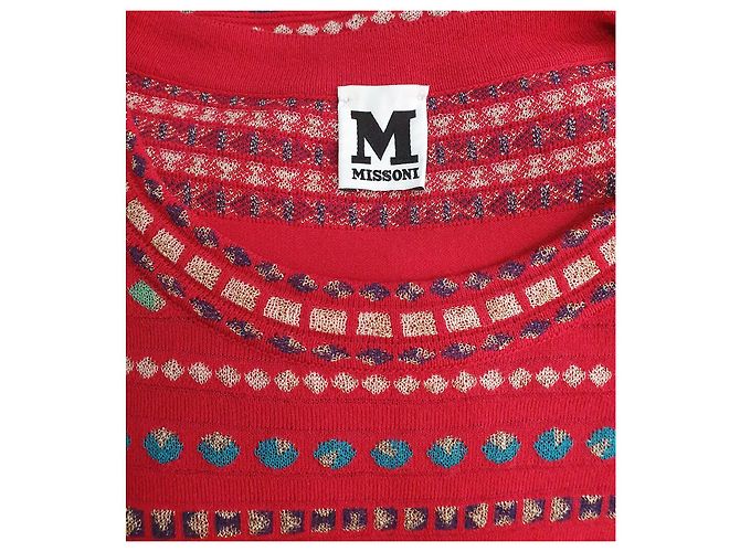 Abito M Missoni Rosso in Cotone e Viscosa IT44 Multicolore - vista 5