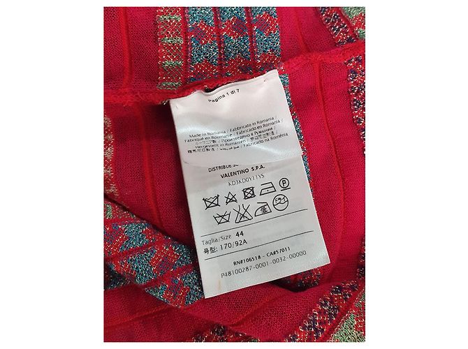 Abito M Missoni Rosso in Cotone e Viscosa IT44 Multicolore - vista 6