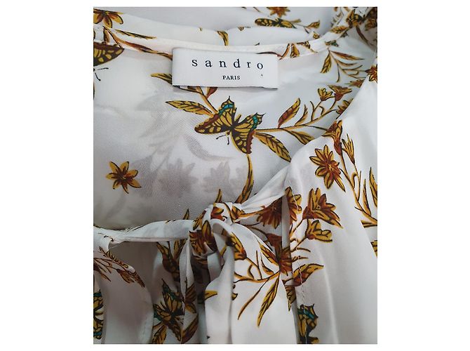 Sandro Schmetterlingsbluse Viscose Mehrfarben - Ansicht 5