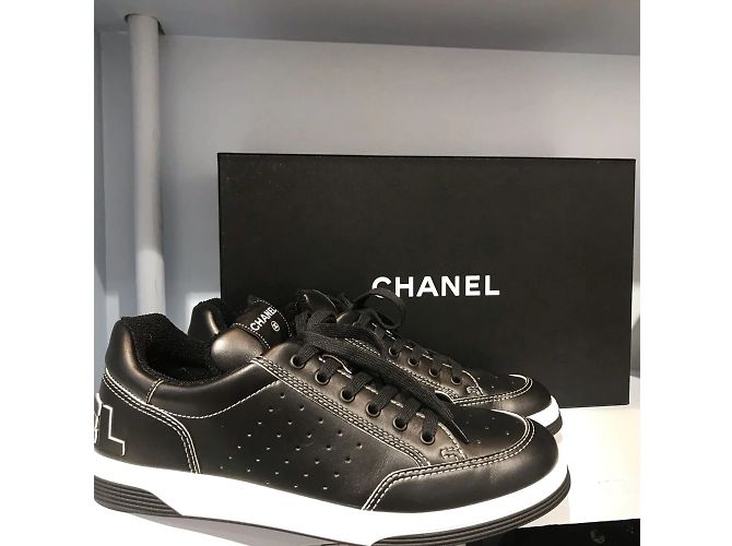 CHANEL Scarpe da ginnastica T.Unione Europea 45 vacchetta Nero - vista 10