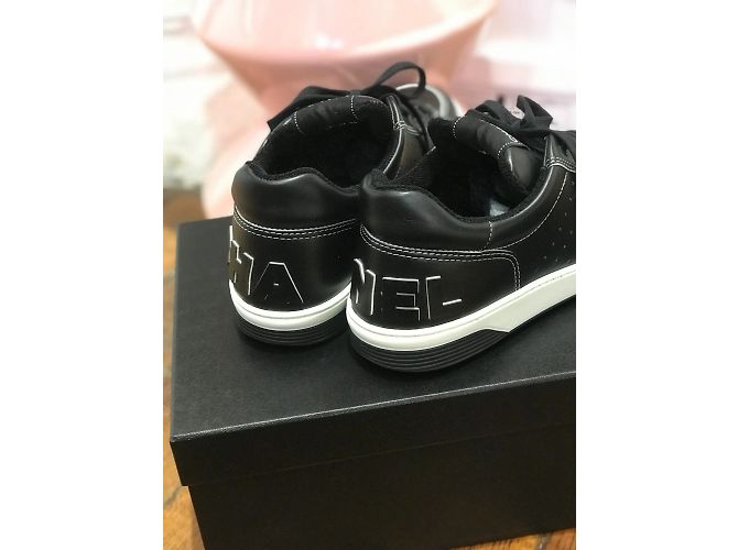 CHANEL Scarpe da ginnastica T.Unione Europea 45 vacchetta Nero - vista 2