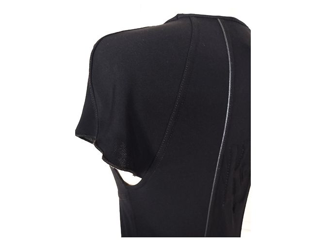 KENZO KLEID TRENDIGES CREPE ZEICHEN RELIEF RÜCKEN TM ODER T 36 Schwarz - Ansicht 6