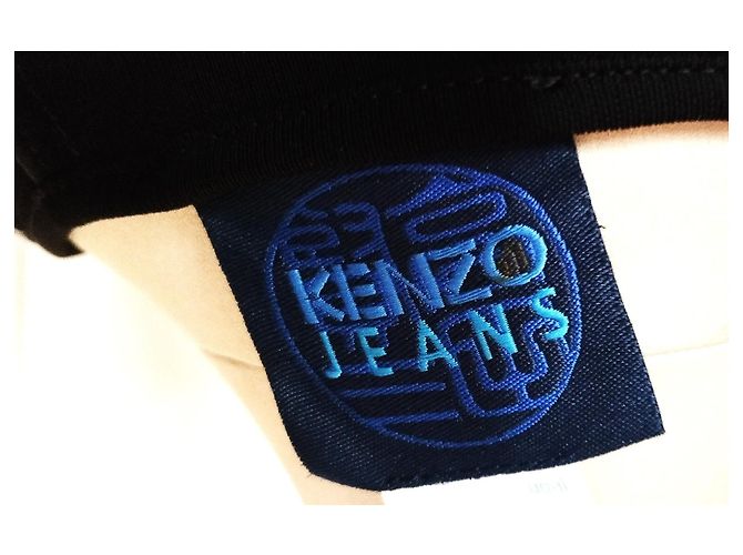 KENZO KLEID TRENDIGES CREPE ZEICHEN RELIEF RÜCKEN TM ODER T 36 Schwarz - Ansicht 8