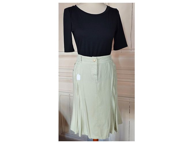 Falda Cerruti 1881 de Lyocell Tencel Verde Claro - vista 2