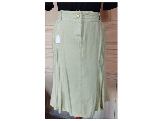 Falda Cerruti 1881 de Lyocell Tencel Verde Claro - vista 8