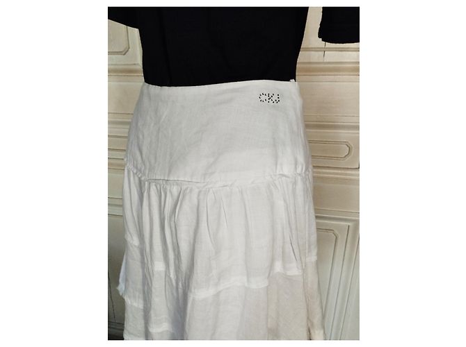 FALDA CALVIN KLEIN FALDA FOLK CHAMPETRE DIAMS T 36/38 Blanco - vista 10