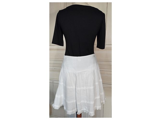 FALDA CALVIN KLEIN FALDA FOLK CHAMPETRE DIAMS T 36/38 Blanco - vista 5