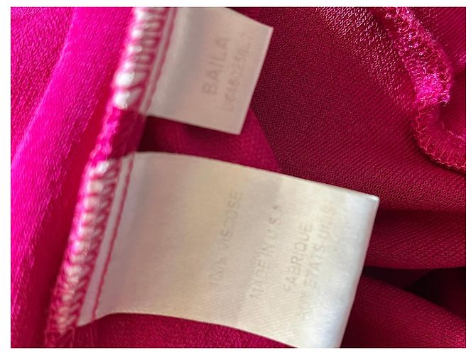 Diane Von Furstenberg DvF Vintage Baila Kleid mit Rüschen Pink Fuschia - Ansicht 7