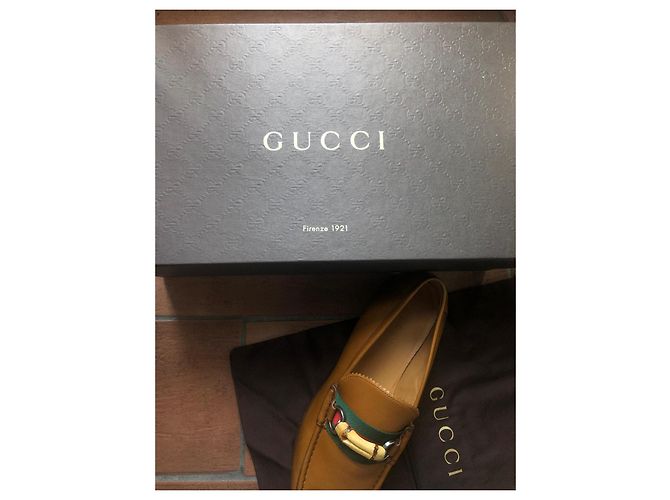 Mocassini Gucci in pelle marrone bambù Marrone chiaro - vista 2
