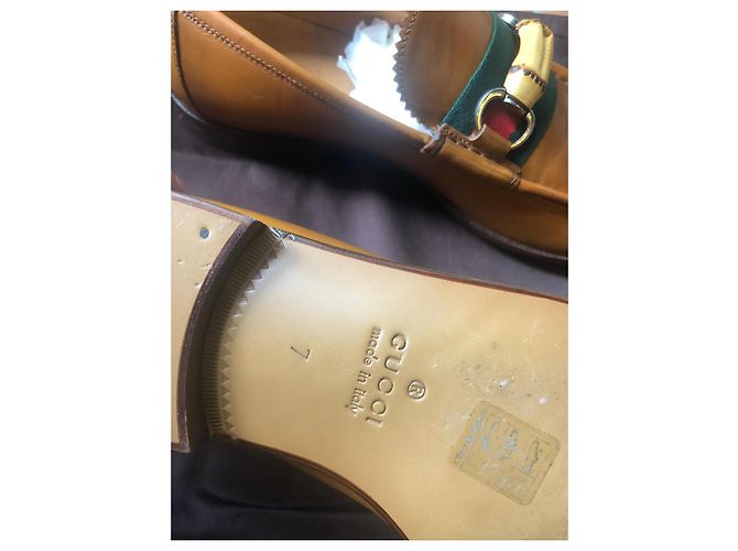Mocassini Gucci in pelle marrone bambù Marrone chiaro - vista 4