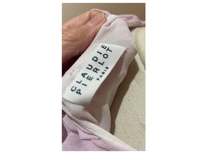 Túnica Claudie Pierlot de gasa de seda rosa - vista 4