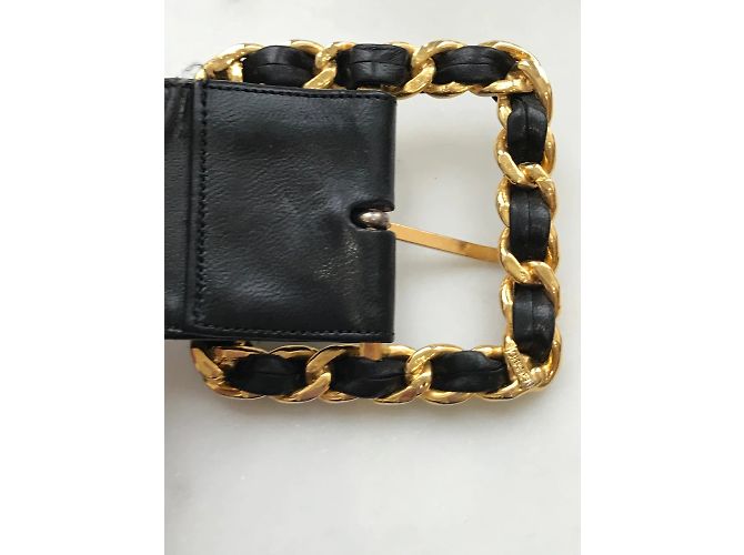Timeless CHANEL Gürtel T.cm 70 Rindsleder Schwarz - Ansicht 3