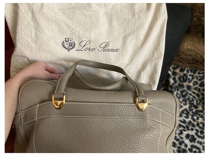 Loro Piana Ledertasche Grau - Ansicht 6