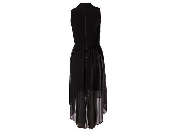Alice + Olivia Alice & Olivia Ärmelloses Midikleid mit asymmetrischem Saum aus schwarzem Polyester - Ansicht 3