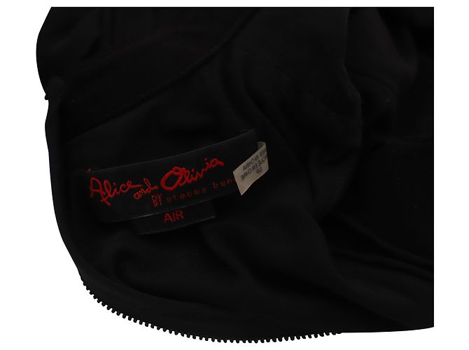 Alice + Olivia Alice & Olivia Ärmelloses Midikleid mit asymmetrischem Saum aus schwarzem Polyester - Ansicht 5