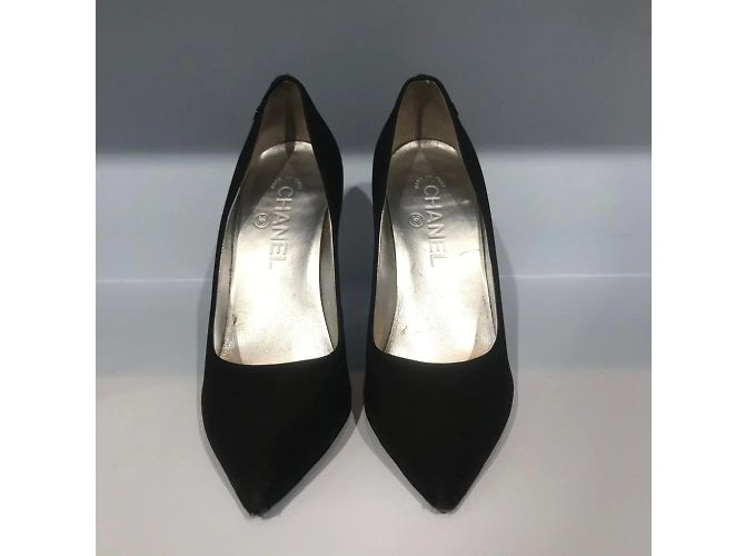 CHANEL Absätze T.EU 37.5 Stoff Schwarz - Ansicht 2
