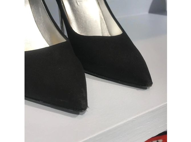 CHANEL Absätze T.EU 37.5 Stoff Schwarz - Ansicht 3