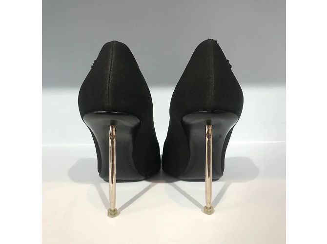 CHANEL Absätze T.EU 37.5 Stoff Schwarz - Ansicht 4