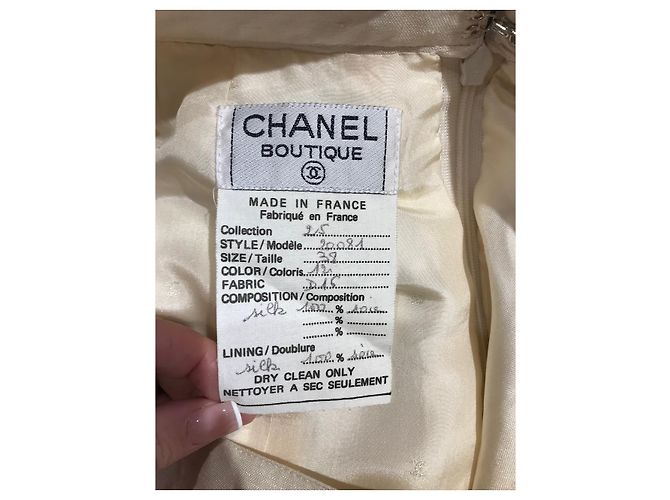 Faldas CHANEL T.Internacional S Seda Crudo - vista 3