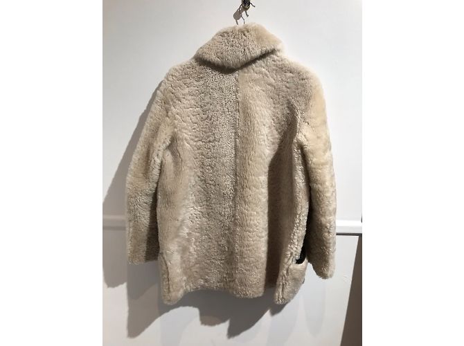 INES ET MARECHAL Jacken T.fr 38 Rindsleder Beige - Ansicht 2