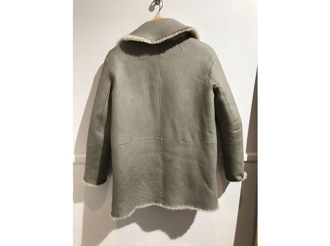 INES ET MARECHAL Jacken T.fr 38 Rindsleder Beige - Ansicht 5