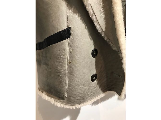 INES ET MARECHAL Jacken T.fr 38 Rindsleder Beige - Ansicht 7