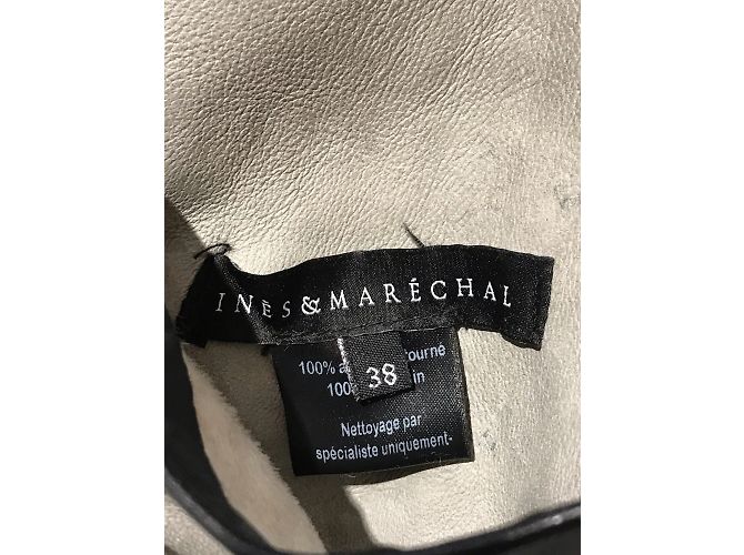 INES ET MARECHAL Jacken T.fr 38 Rindsleder Beige - Ansicht 8