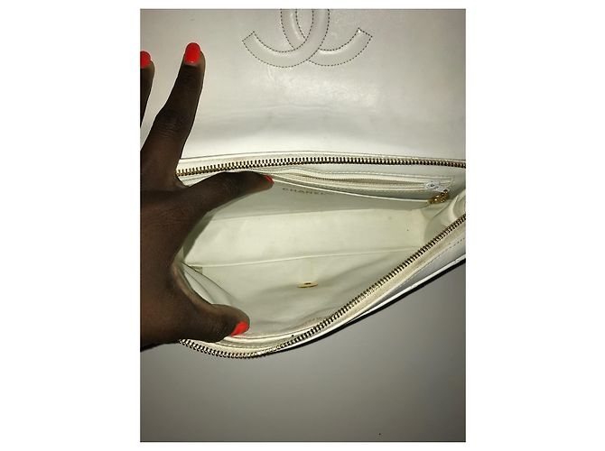 Borsa Chanel Timeless Bianca in Pelle 25 cm Bianco - vista 13