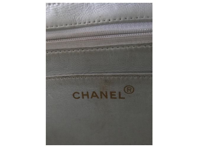 Borsa Chanel Timeless Bianca in Pelle 25 cm Bianco - vista 15