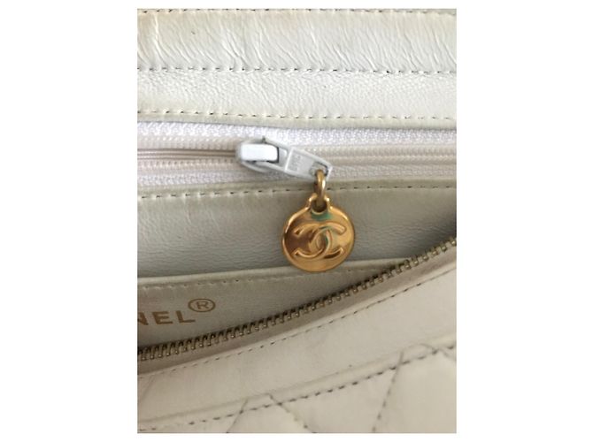 Borsa Chanel Timeless Bianca in Pelle 25 cm Bianco - vista 17
