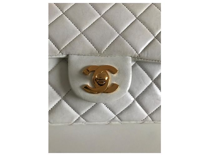 Borsa Chanel Timeless Bianca in Pelle 25 cm Bianco - vista 2