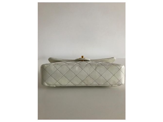 Borsa Chanel Timeless Bianca in Pelle 25 cm Bianco - vista 5
