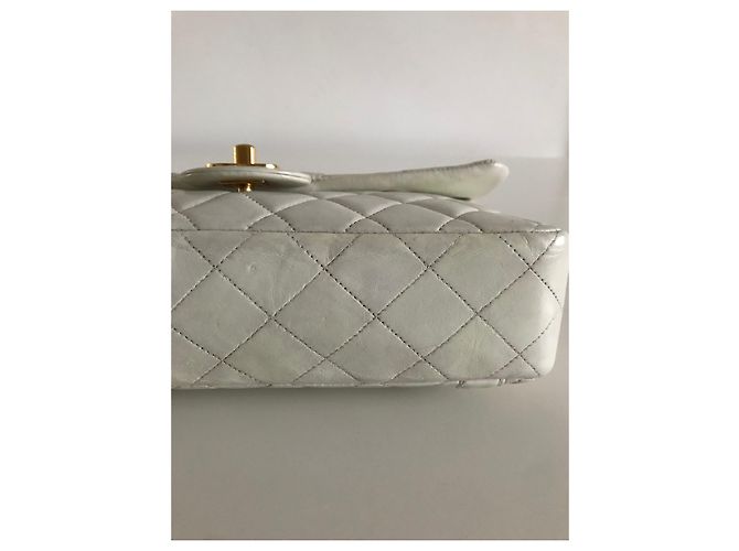 Borsa Chanel Timeless Bianca in Pelle 25 cm Bianco - vista 8