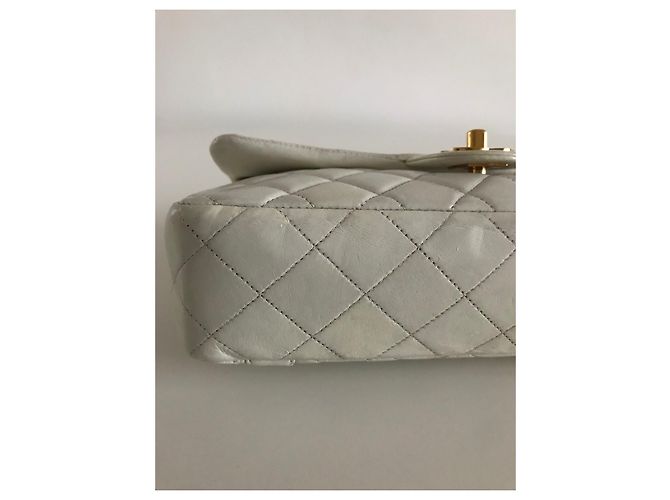 Borsa Chanel Timeless Bianca in Pelle 25 cm Bianco - vista 9