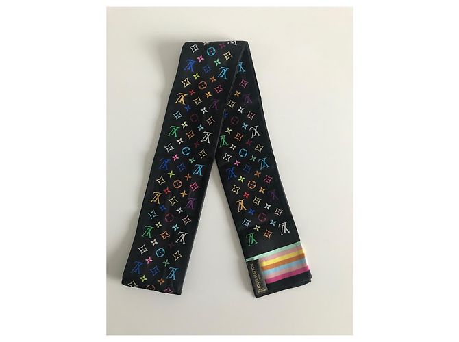 Louis Vuitton Fascia per capelli in seta Murakami con monogramma Multicolore - vista 2