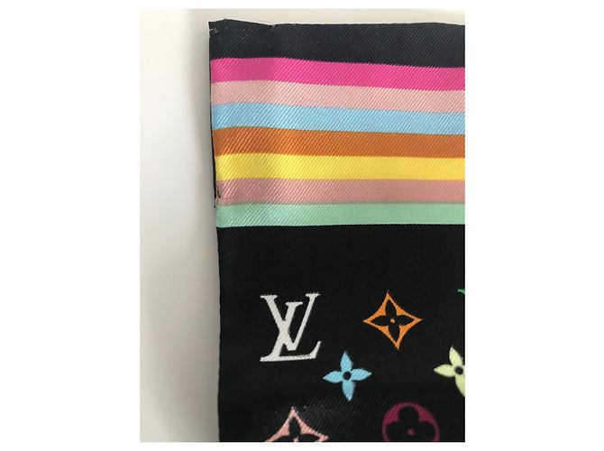 Louis Vuitton Fascia per capelli in seta Murakami con monogramma Multicolore - vista 6
