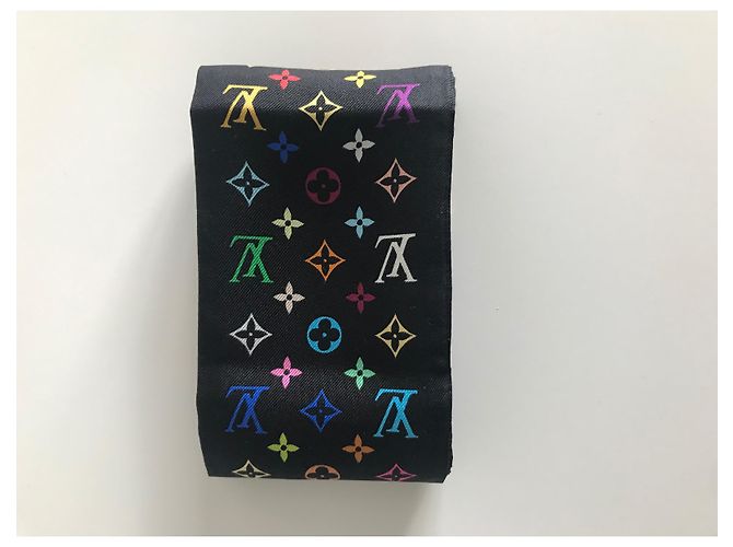 Louis Vuitton Fascia per capelli in seta Murakami con monogramma Multicolore - vista 7