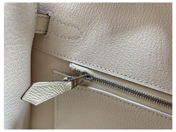 Birkin Hermès Hermes Bikini-TASCHE 25 cm Aus weiß - Ansicht 13