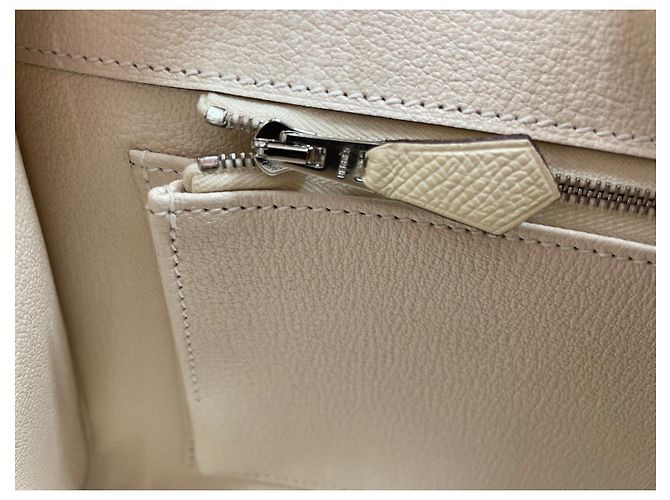 Birkin Hermès Hermes Bikini-TASCHE 25 cm Aus weiß - Ansicht 14