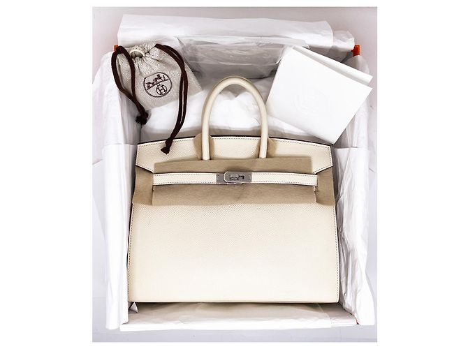 Birkin Hermès Hermes Bikini-TASCHE 25 cm Aus weiß - Ansicht 18