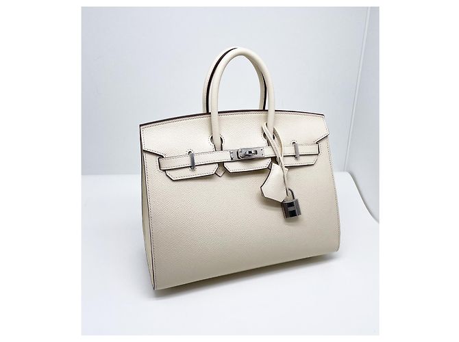 Birkin Hermès Hermes Bikini-TASCHE 25 cm Aus weiß - Ansicht 19