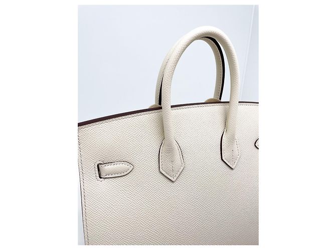 Birkin Hermès Hermes Bikini-TASCHE 25 cm Aus weiß - Ansicht 5