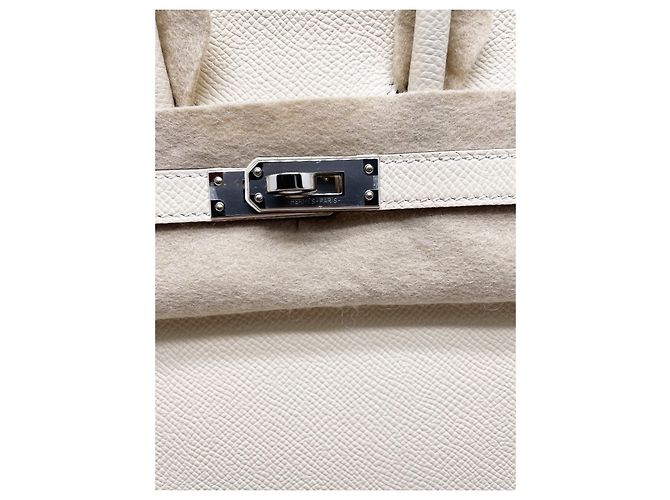 Birkin Hermès Hermes Bikini-TASCHE 25 cm Aus weiß - Ansicht 6