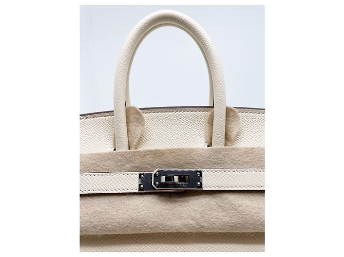 Birkin Hermès Hermes Bikini-TASCHE 25 cm Aus weiß - Ansicht 7